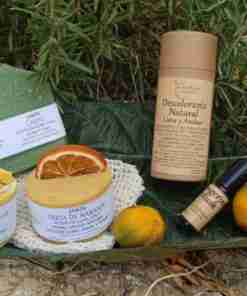 Productos cosméticos naturales y artesanales con cítricos.