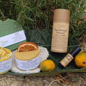Productos cosméticos naturales y artesanales con cítricos.