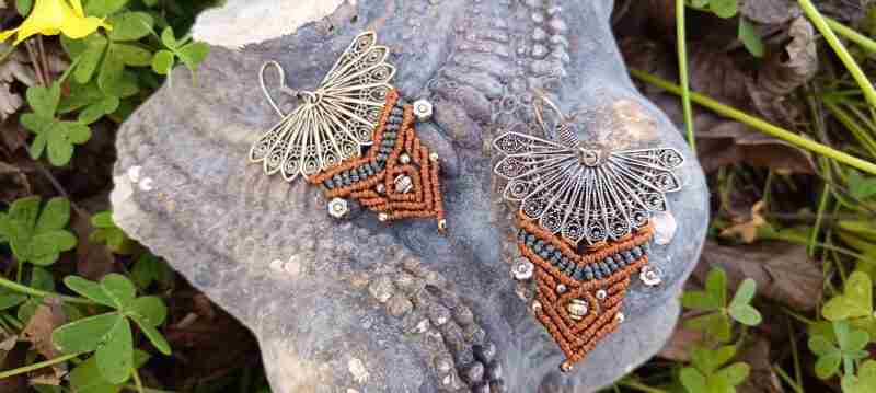 Pendientes Mama Wayra ocre