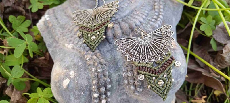 Pendientes Mama Wayra verde