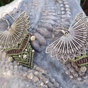 Pendientes Mama Wayra verde